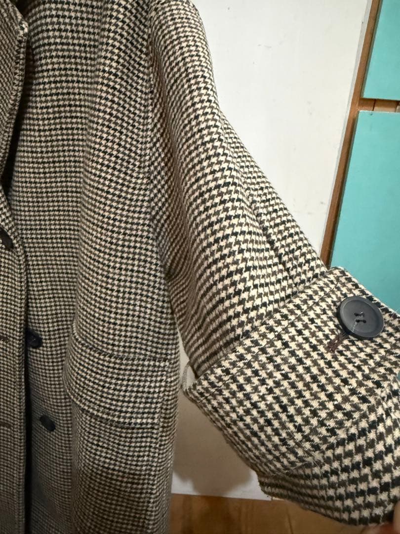 SLOBEチェック柄ダブルブレストコート