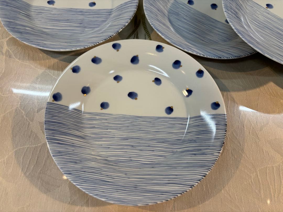 有田焼/藤巻窯 蛍絵8寸皿揃い（５枚）