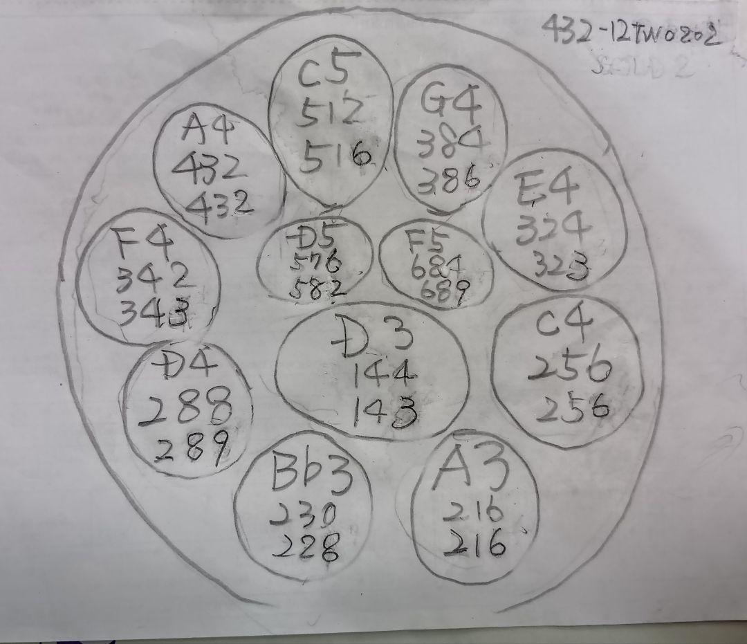 ハンドパン　56センチ　12音　A＝432Hz Dマイナー 音程合ってます