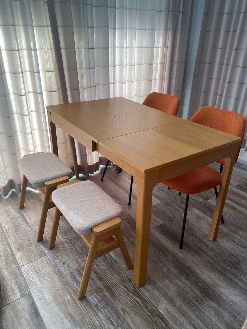 【美品★サイズ調整可能】ダイニングテーブル IKEA 2〜4人掛け