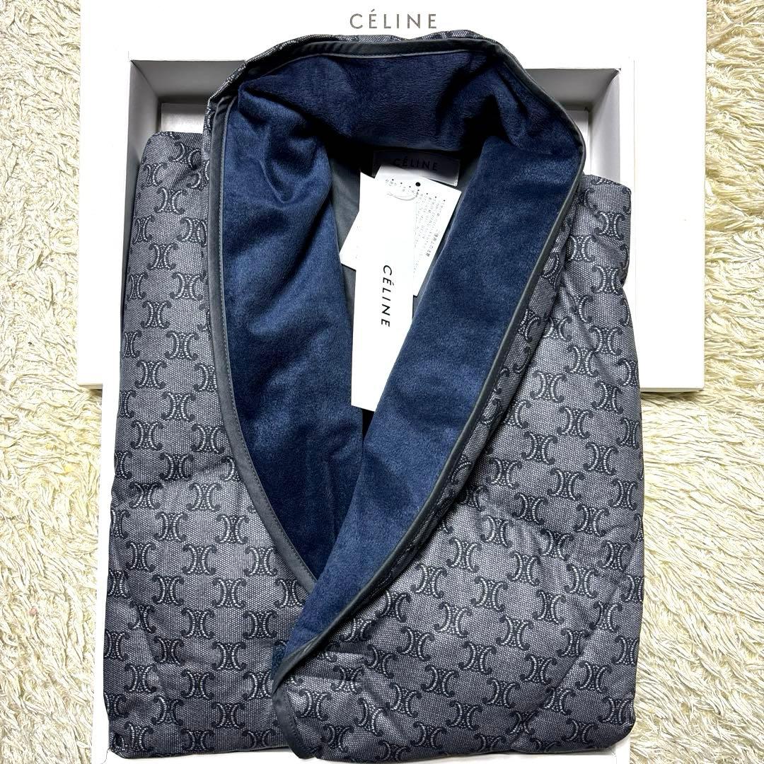 極希少カラー セリーヌ 羽毛 肩当て ダウンベスト ポンチョ マカダム 未使用