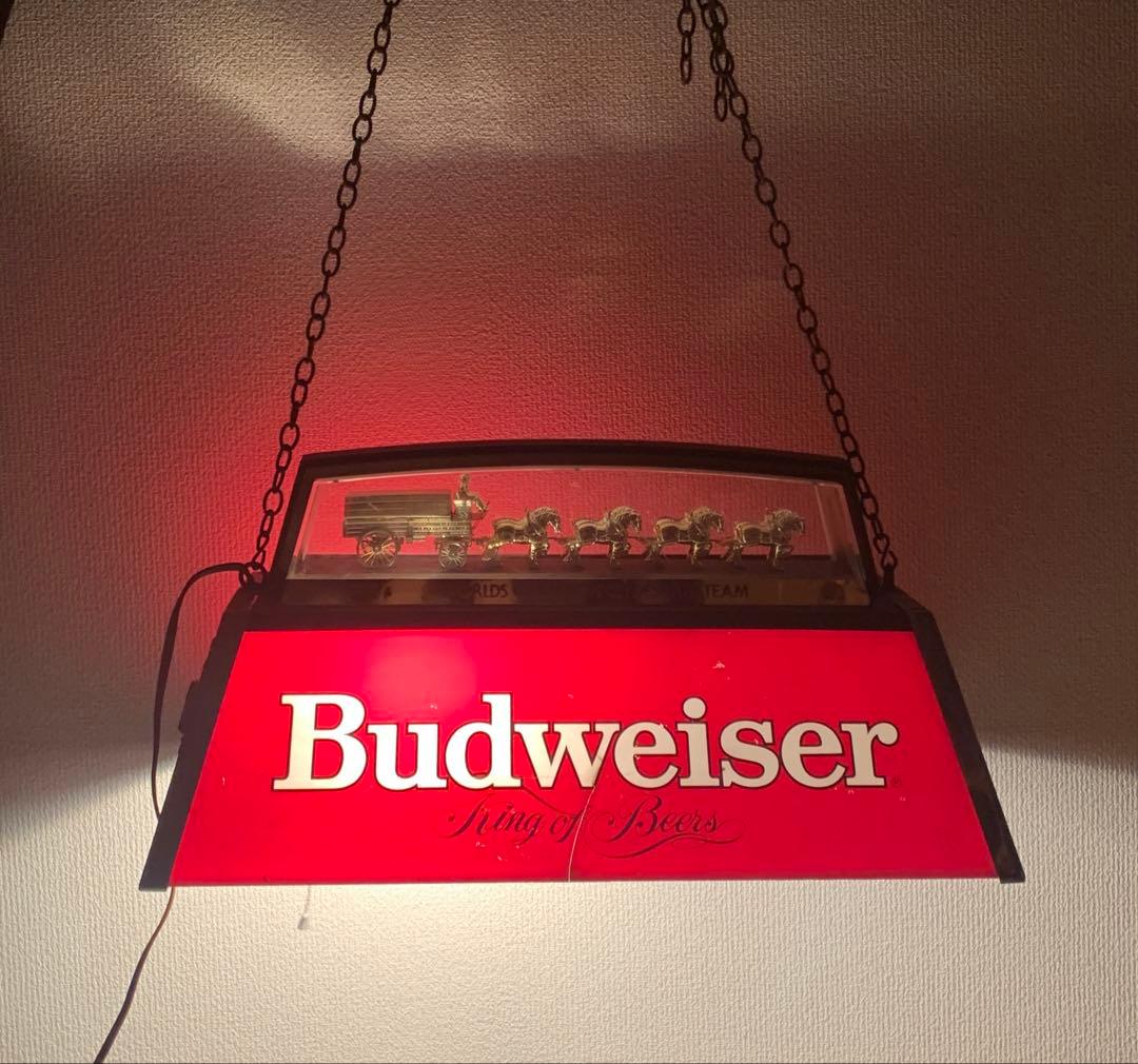 #98 バドワイザー ビリヤード ランプ ガレージ ビンテージ 希少