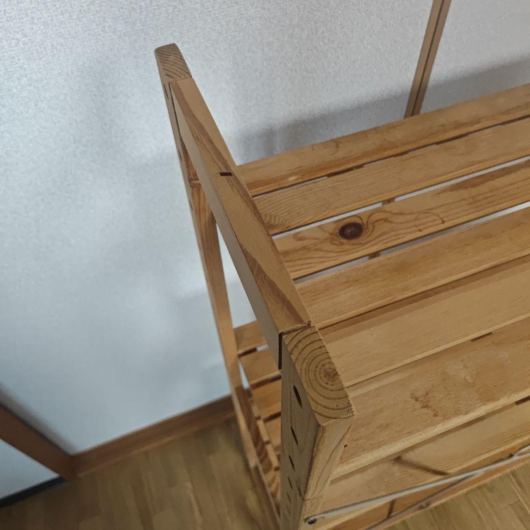 【大阪・手渡希望】無印良品　パイン材ユニットシェルフ 4段 オープンシェルフ