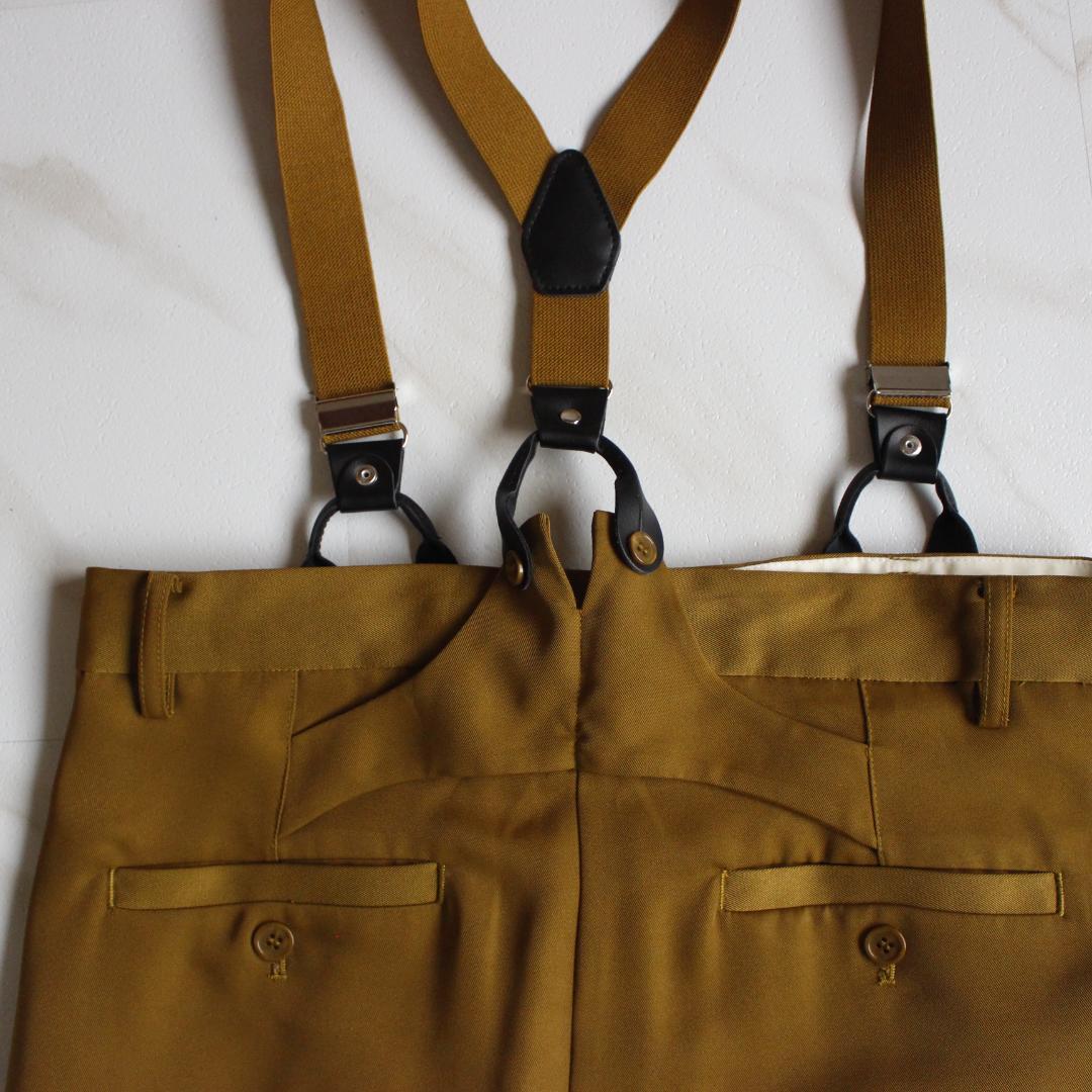 【極美品】AMERI VINTAGE サスペンダーパンツ Mサイズ ブロンズ