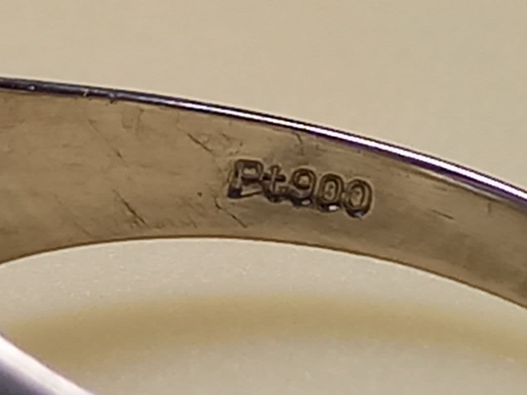 指輪　Pt900　月型甲丸　ダイヤ　0.17ct　リング　プラチナ　男女兼用