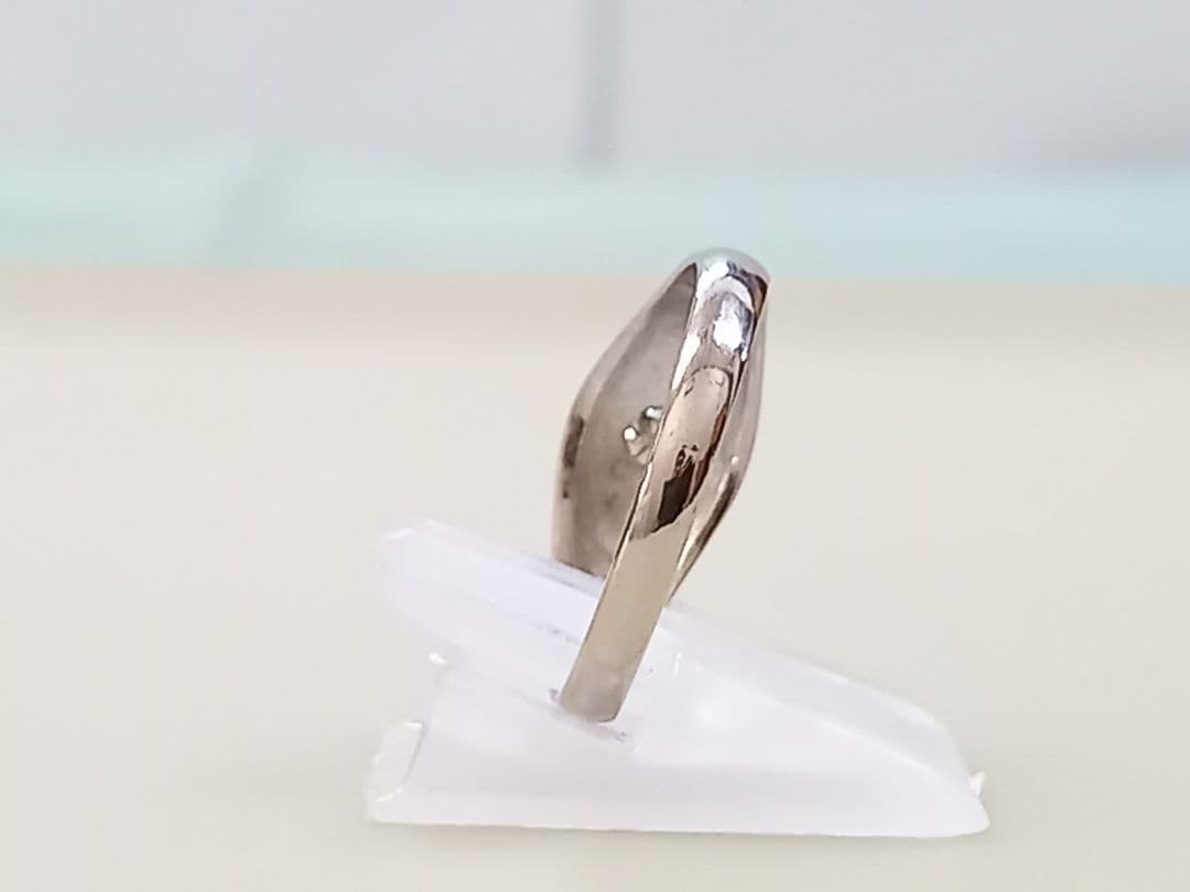 指輪　Pt900　月型甲丸　ダイヤ　0.17ct　リング　プラチナ　男女兼用