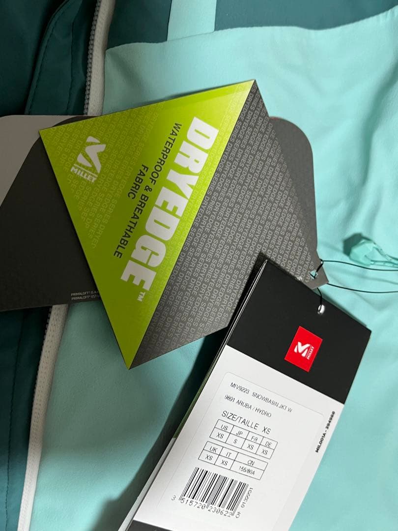 新品ミレーMIlLET防水ジャケット スノーバシンスキーウェアスキージャケットS