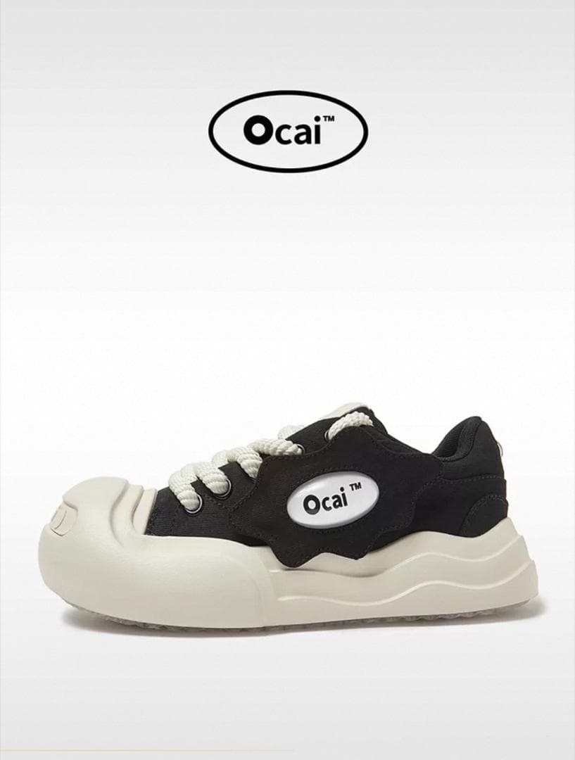 Ocai smile スニーカー厚底 男女兼用 黒 サイズ24cm