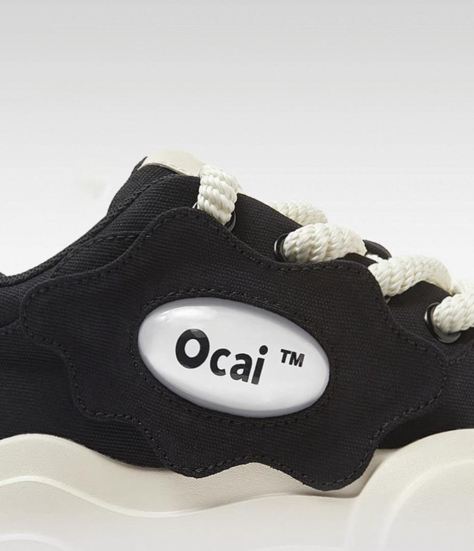 Ocai smile スニーカー厚底 男女兼用 黒 サイズ24cm