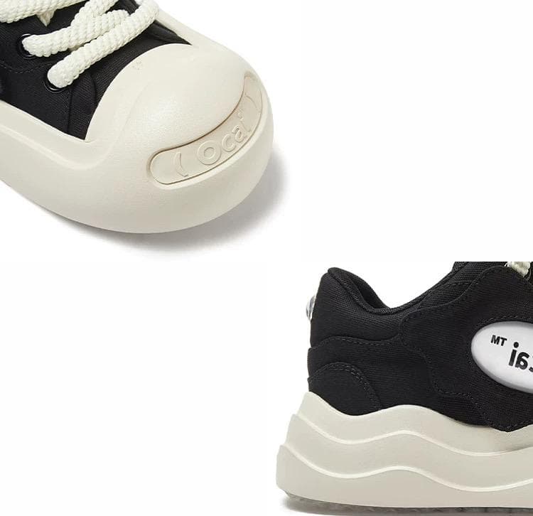 Ocai smile スニーカー厚底 男女兼用 黒 サイズ24cm