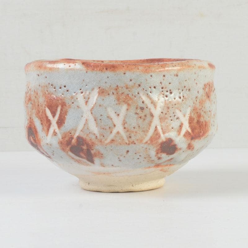 茶道具　加藤光右衛門作　鼡志野茶碗　共布共箱　C　9850