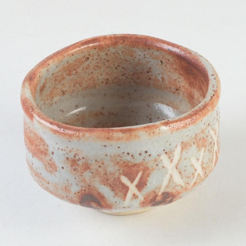 茶道具　加藤光右衛門作　鼡志野茶碗　共布共箱　C　9850