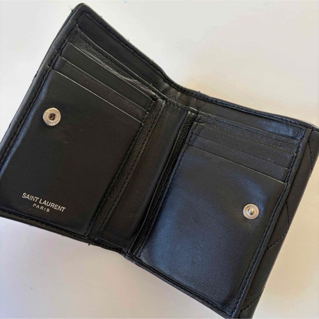 Saint Laurent サンローラン 折り財布 ブラック