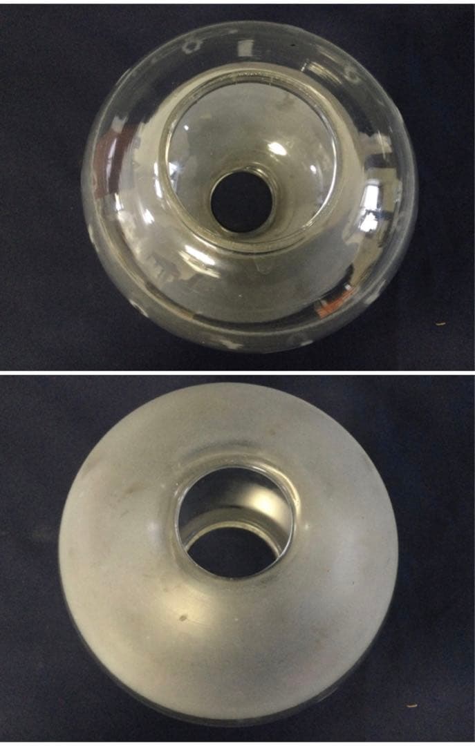 大正レトロ オイルランプ 竹筒台 座敷ランプ 丸ホヤ M