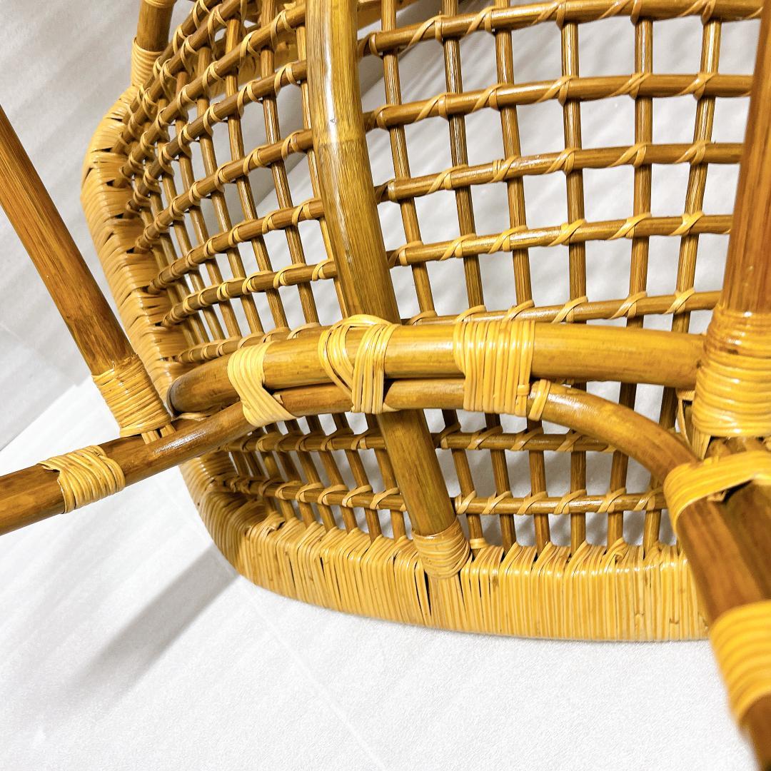 【良品✨送料無料】ラタンチェア 籐 椅子 アジアン家具 バリ風②