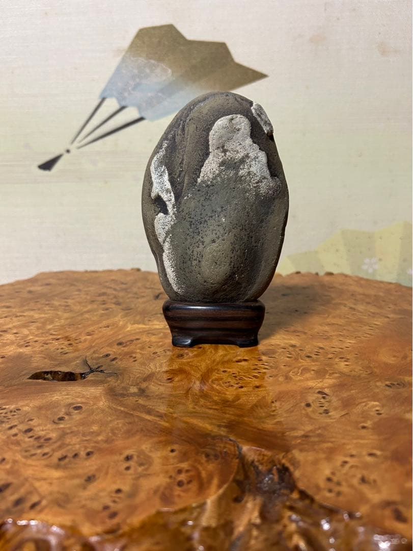 水石、秋田原　紋様石、福禄寿