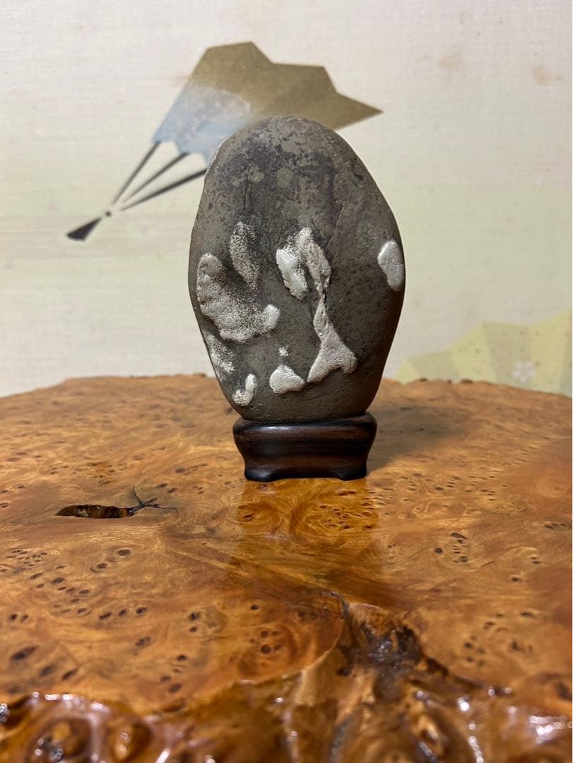 水石、秋田原　紋様石、福禄寿