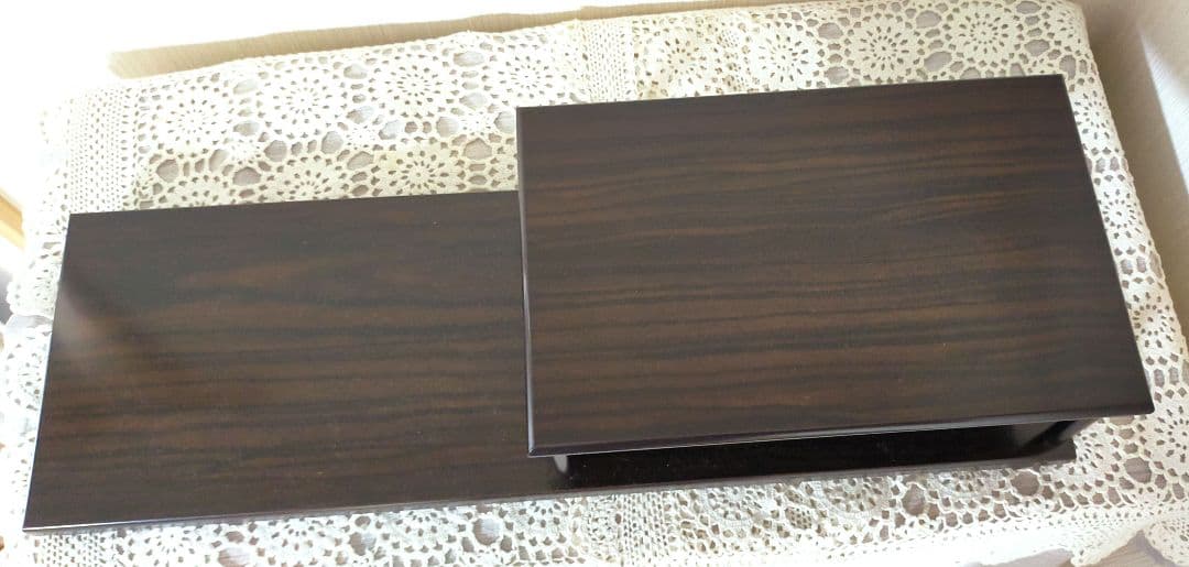 セール✨高級唐木　飾り棚　銘木黒丹　黒檀　未使用美品