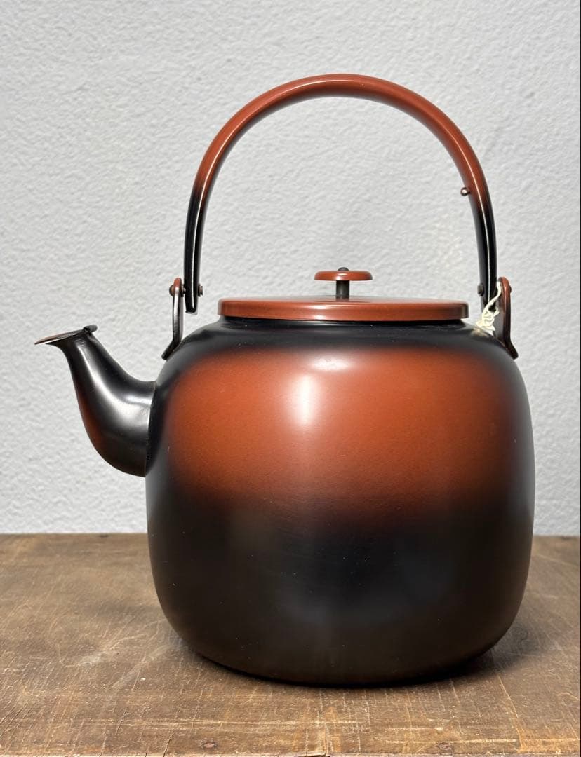 未使用品 御水注 秀峰堂 口蓋付 銅 茶道 お茶 水差し