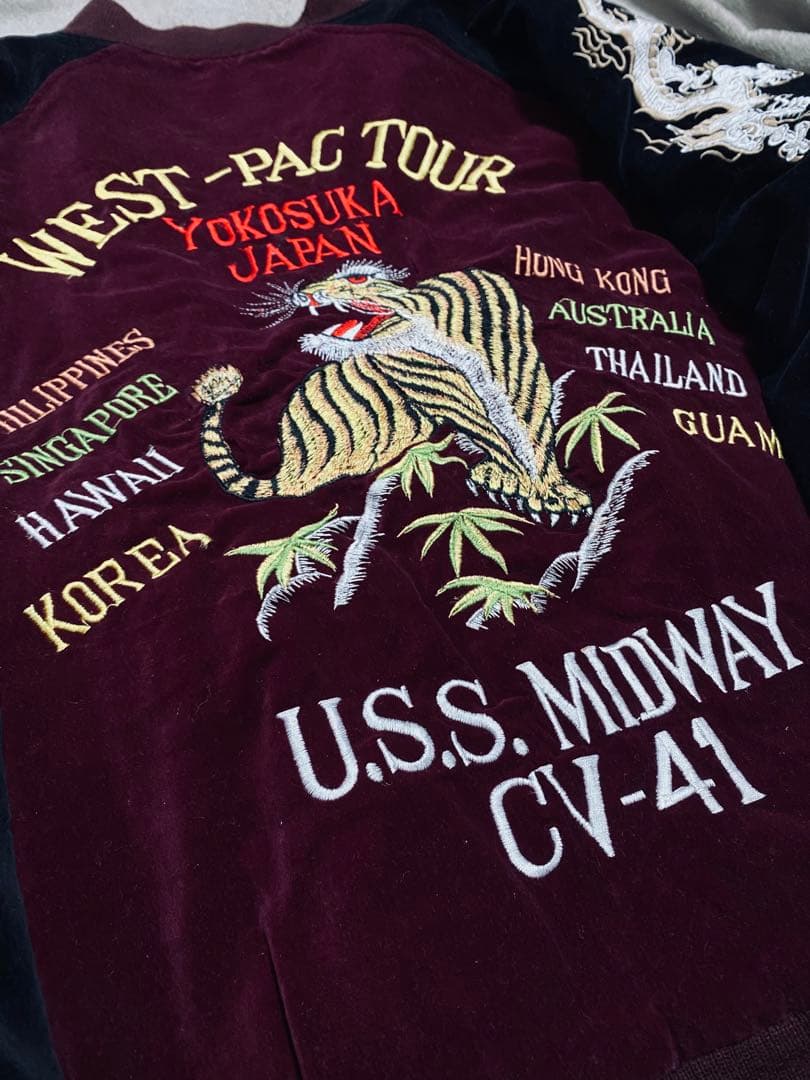 別珍 TEN CARAT USA 虎龍鷲 日本限定 スカジャン vintage