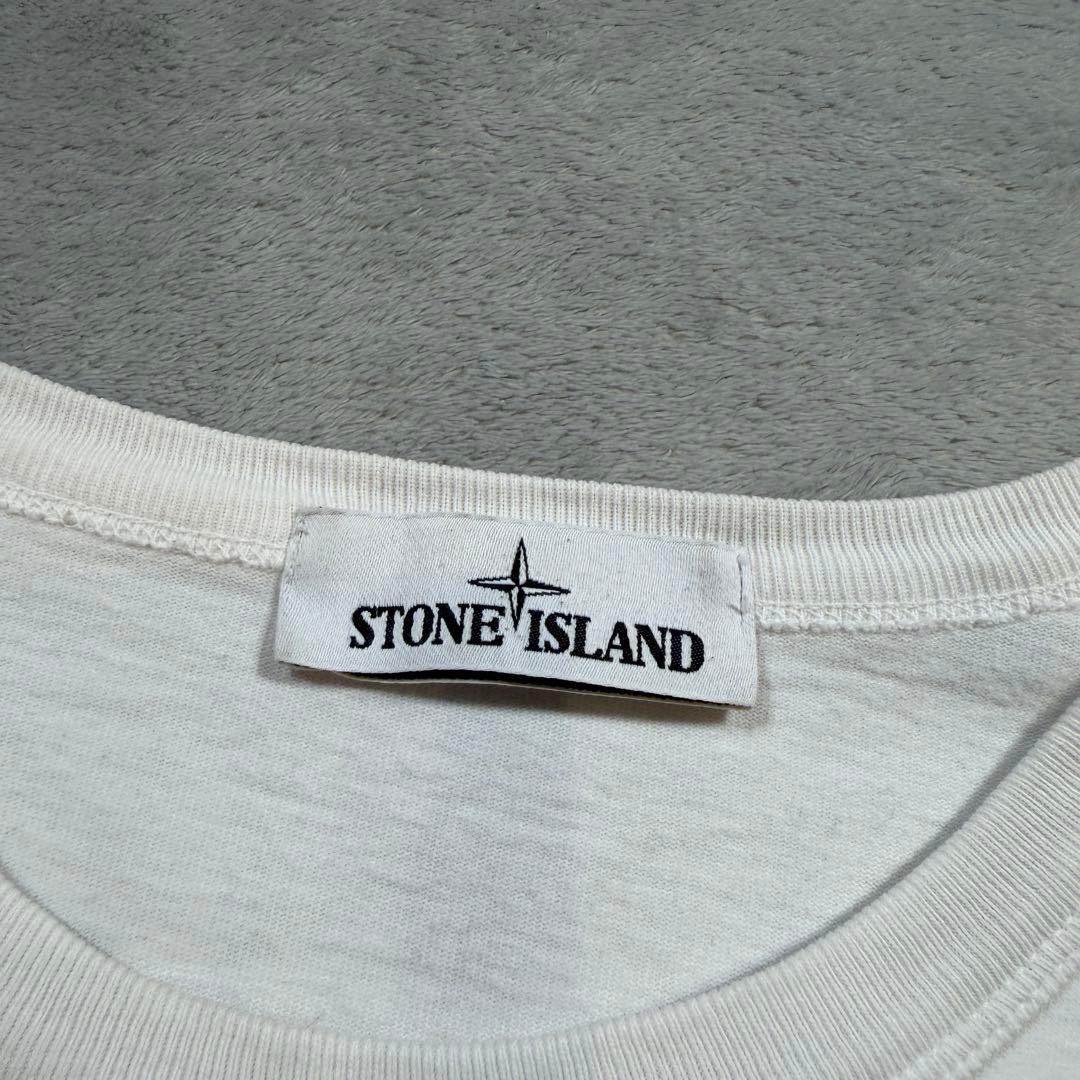 ストーンアイランド　ホワイト　白　751564450 厚手　長袖Tシャツ　L