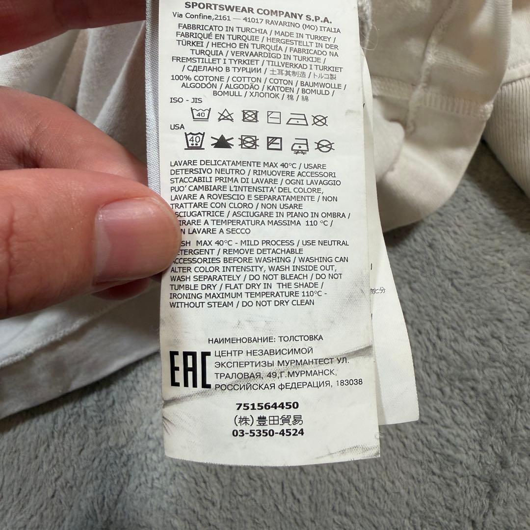 ストーンアイランド　ホワイト　白　751564450 厚手　長袖Tシャツ　L