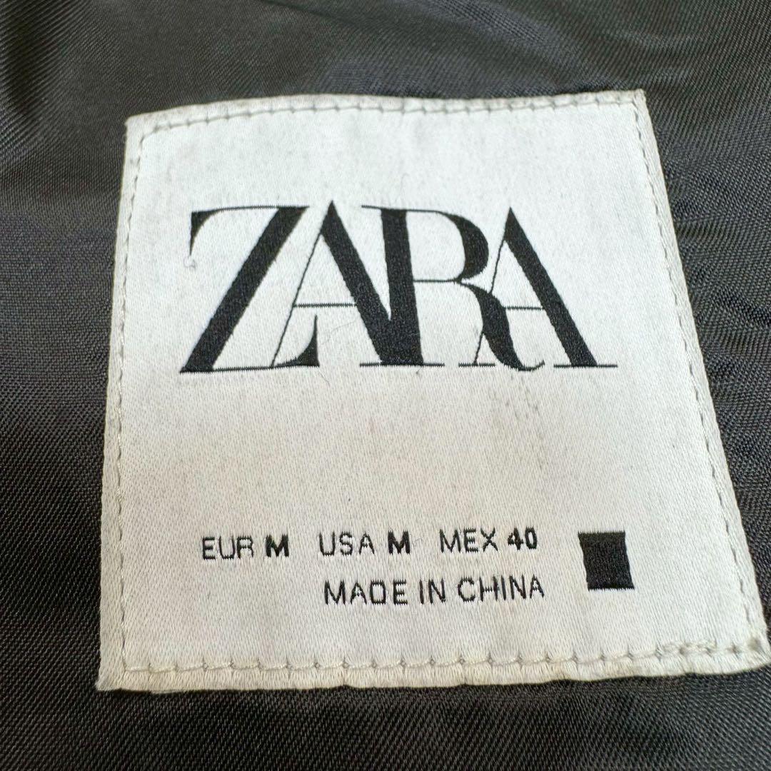 美品✨ ZARA ザラ レザー トレンチコート Mサイズ 黒 ベルト ダブル