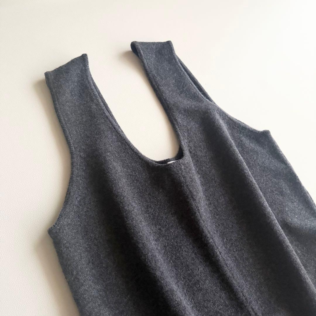 【6 ロク】 ウール カシミヤ オールインワン サロペット 38 柔らかい