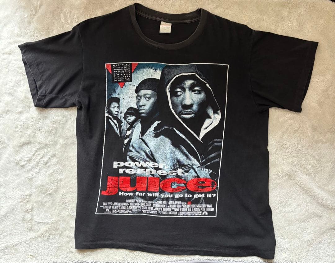 トップス XL 90s 2pac Tupac Juice Rap Movie T
