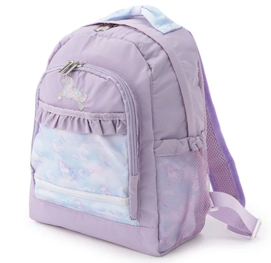 メゾピアノシャボン玉ユニコーン柄ナイロンリュック(中)