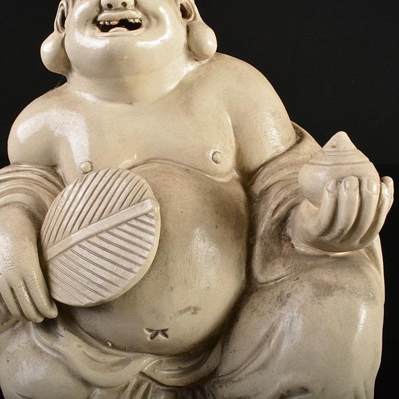 備前焼　古備前　備前森製　白備前　布袋伏せ香炉　D　R7150