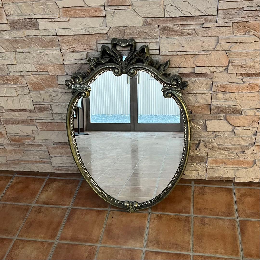 アンティーク壁掛けミラー