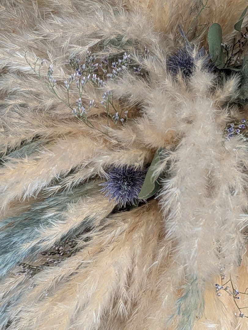 ドライフラワー★特大ふわふわパンパスフライングボール★アレンジメント　店舗にも♪