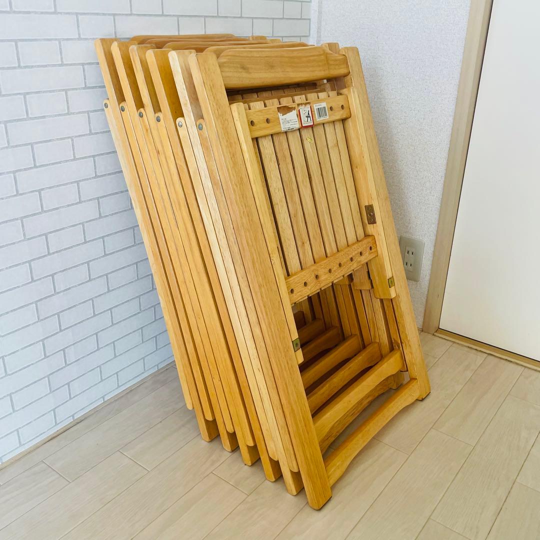 セット まとめ 折りたたみ 木製チェア ガーデンチェア フォールディングチェア