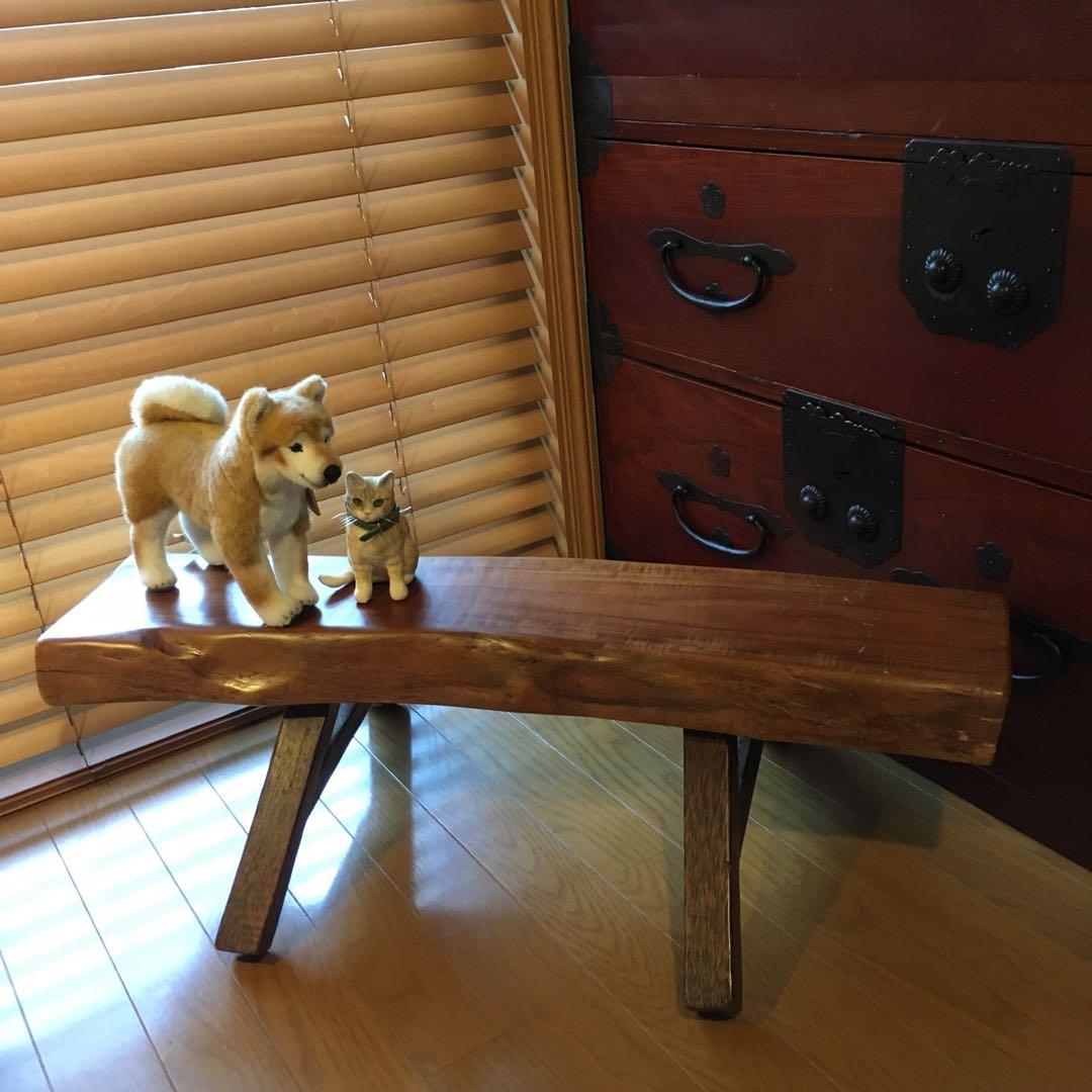 無垢材 天然木ミニベンチ