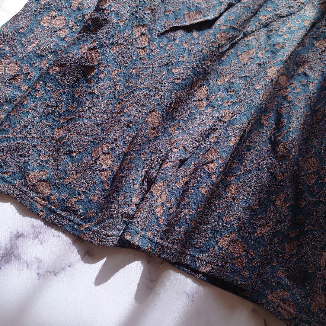 22AW イオコムイオ 刺繍 長袖セーター ニット クルーネック トップス 40