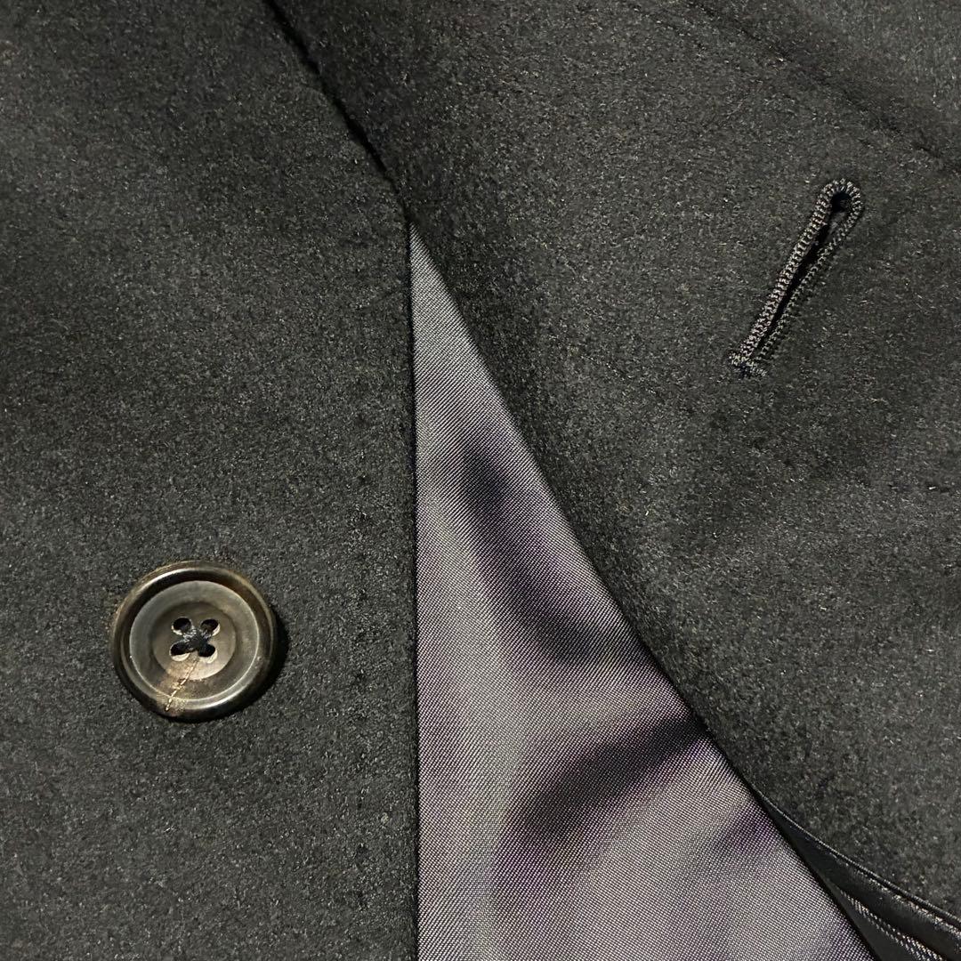 【新品タグ付】カシミヤ100% ステンカラーコート カジュアル 高級感 黒