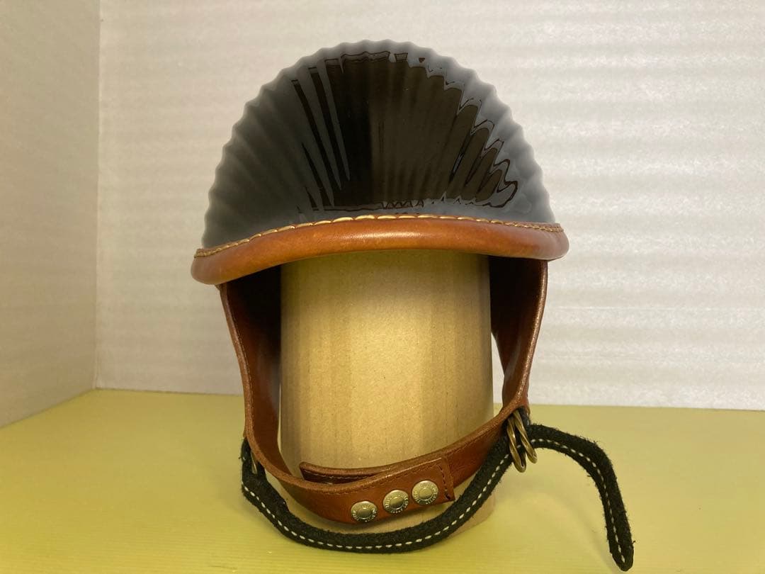 tt&co　旧型　レザートリム　ジョッキー　イヤーマフ 真鍮リベット　ハーレー