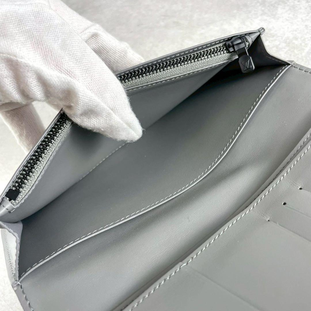 【美品】ルイヴィトン 長財布 モノグラムシャドウ ブラザ レザー トリヨン