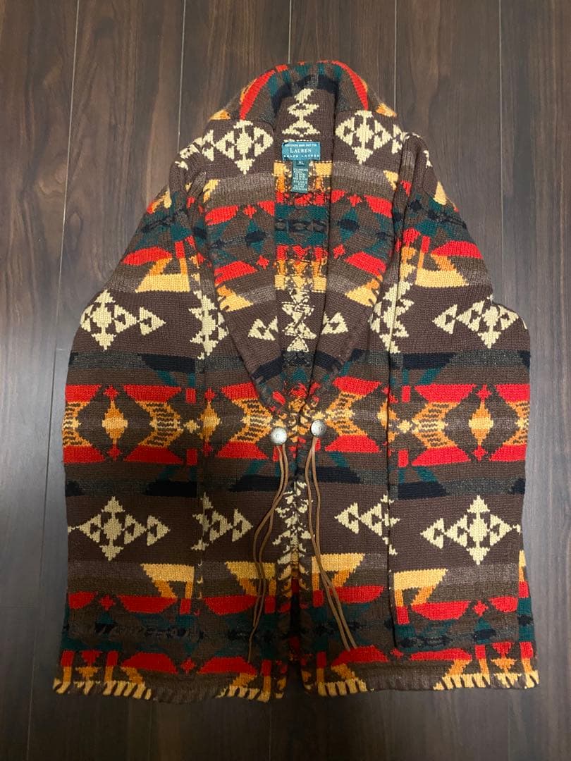 ラルフローレンニットガウン　ネイティブ柄