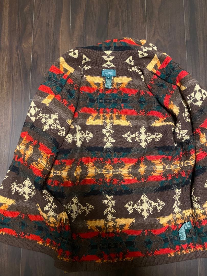 ラルフローレンニットガウン　ネイティブ柄