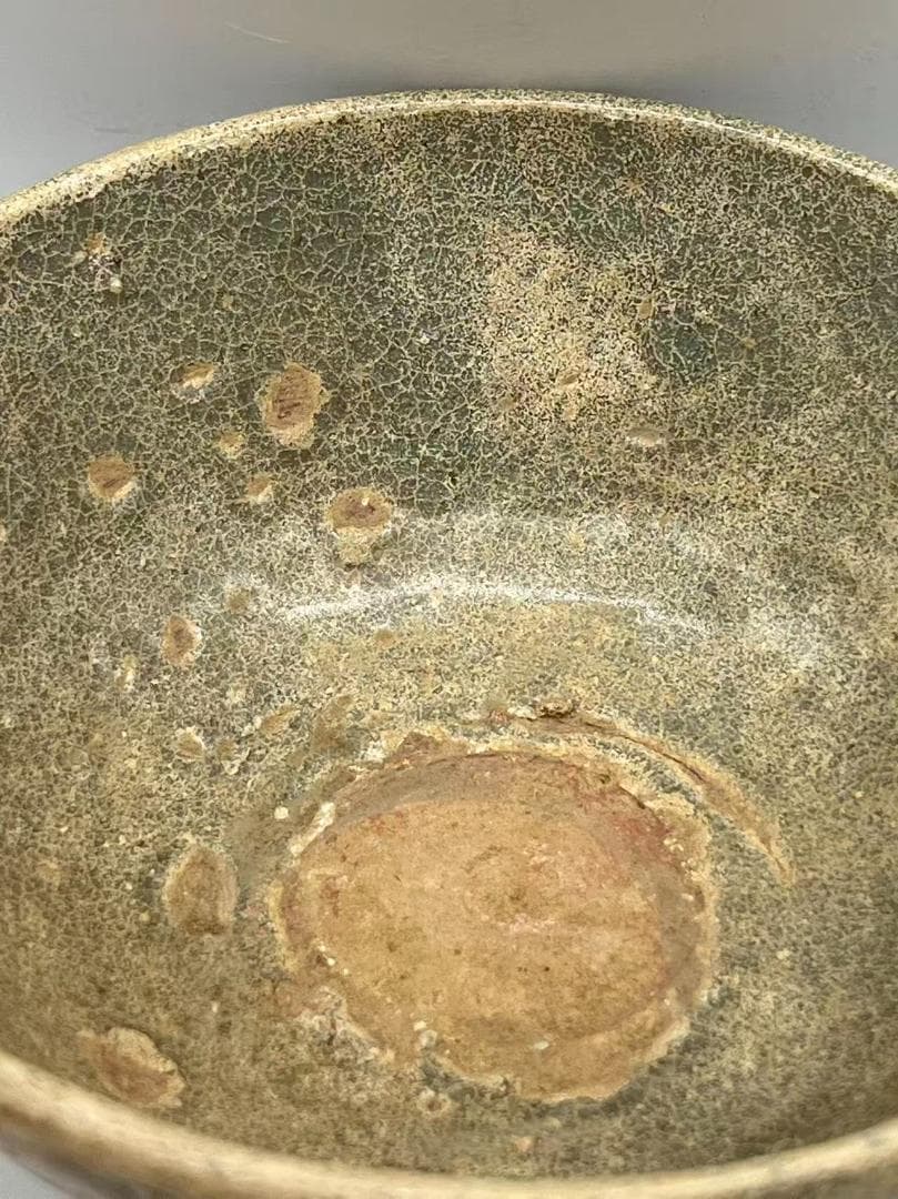 南北朝時代 青釉 越窯茶碗 刑窯茶盞 希少珍貴 茶道具　茶杯 盃 (A-90)