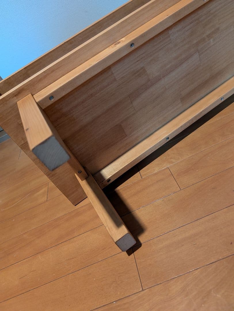 《送料込》無印良品 タモ材 オープンシェルフ 脚付キャビネット 棚 木製 廃盤品