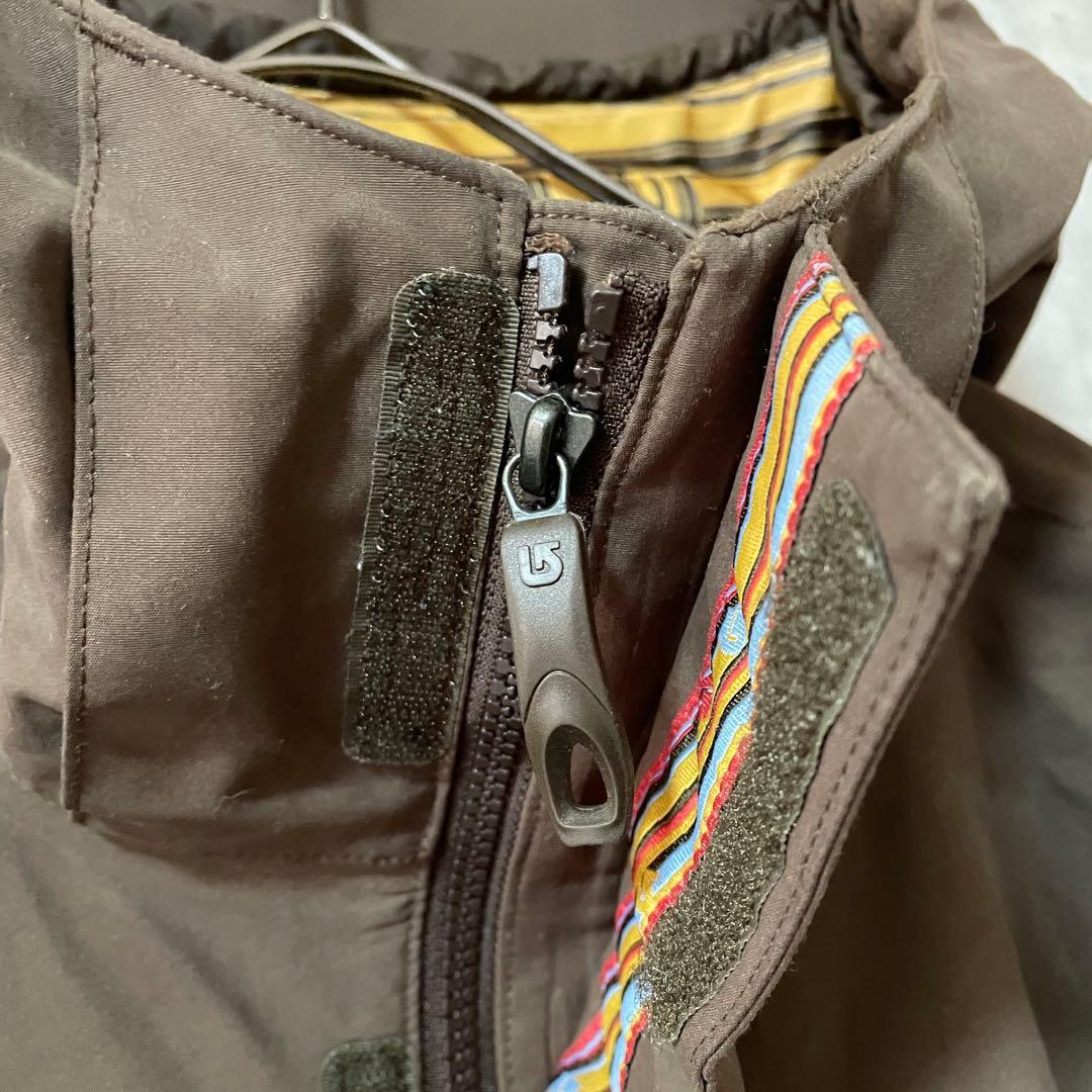 Burtonバートンスキーウェアスノーボードジャケットパーカーフード茶色ブラウン
