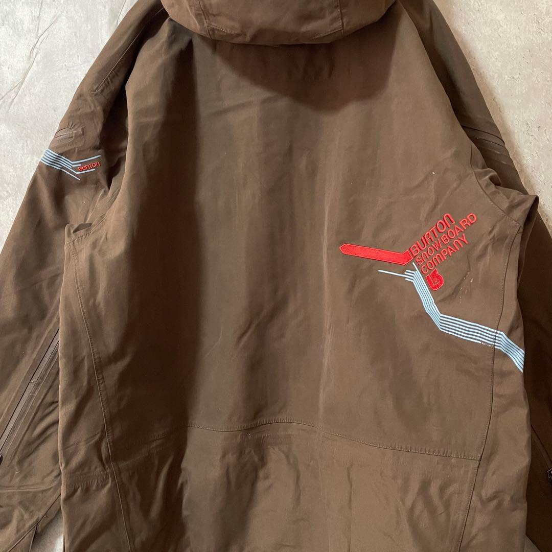 Burtonバートンスキーウェアスノーボードジャケットパーカーフード茶色ブラウン