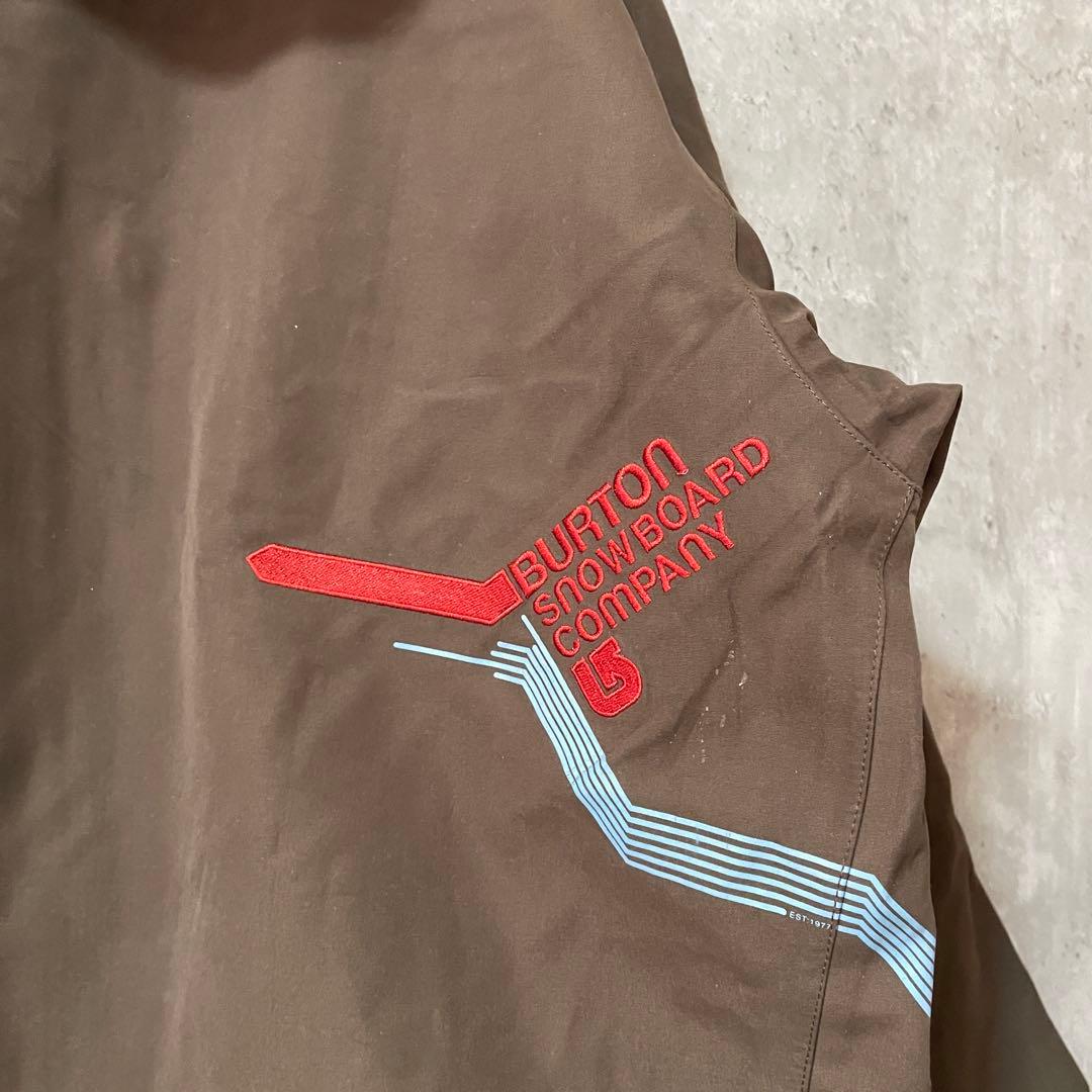 Burtonバートンスキーウェアスノーボードジャケットパーカーフード茶色ブラウン