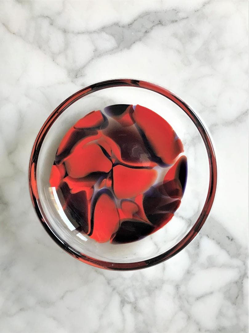 新品未使用！VeArt　MURANO　ヴィンテージ　ベネチアンガラス　小物入　赤