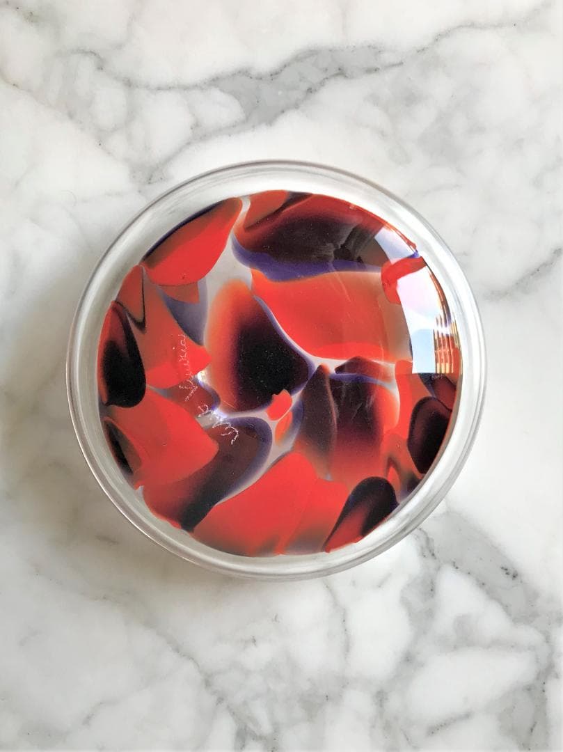 新品未使用！VeArt　MURANO　ヴィンテージ　ベネチアンガラス　小物入　赤