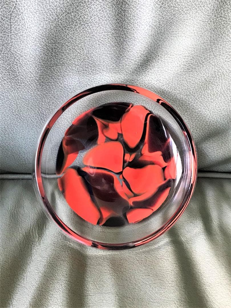 新品未使用！VeArt　MURANO　ヴィンテージ　ベネチアンガラス　小物入　赤