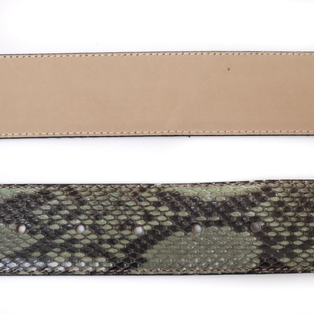 DOLCE&GABBANA ドルガバ　ベルト　レザー　ヘビ柄　パイソン　ブラック